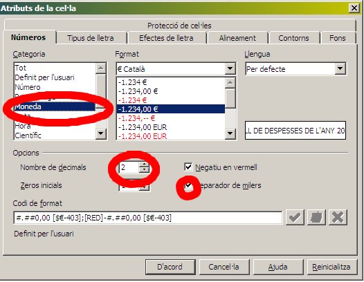 Atributs de la cel·la
